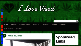 What Iloveweed.net website looked like in 2018 (5 years ago)