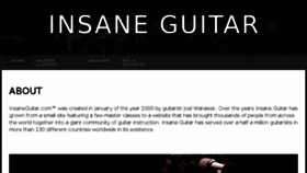 What Insaneguitar.com website looked like in 2018 (5 years ago)