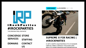 What Irockparties.com website looked like in 2018 (5 years ago)