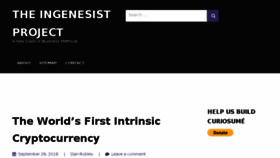 What Ingenesist.com website looked like in 2018 (5 years ago)