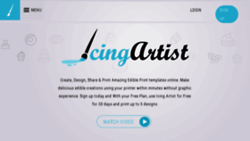 What Icingartist.com.au website looked like in 2018 (5 years ago)