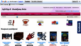 What Infotop.lt website looked like in 2018 (5 years ago)