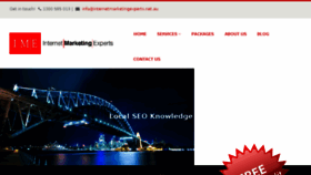 What Internetmarketingexperts.net.au website looked like in 2018 (5 years ago)