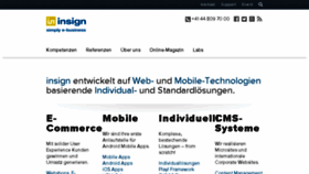What Insign.ch website looked like in 2018 (5 years ago)