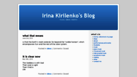 What Irinakirilenko.com website looked like in 2018 (5 years ago)