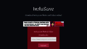 What Instasave.xyz website looked like in 2018 (5 years ago)