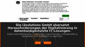 What I2solutions.de website looked like in 2018 (5 years ago)