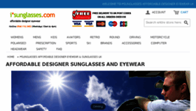 What I-sunglasses.co.uk website looked like in 2018 (5 years ago)