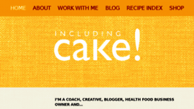 What Includingcake.com website looked like in 2018 (5 years ago)