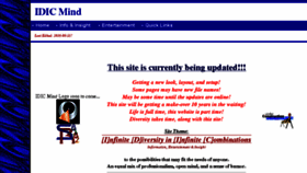 What Idicmind.com website looked like in 2018 (5 years ago)