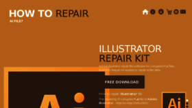 What Illustrator.repair website looked like in 2018 (5 years ago)