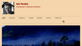 What Iainpardoe.com website looked like in 2018 (5 years ago)