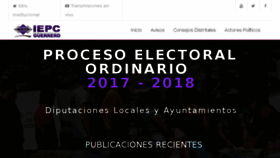 What Iepcgro.mx website looked like in 2018 (5 years ago)