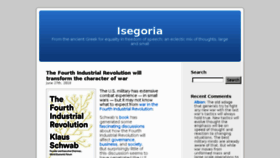 What Isegoria.net website looked like in 2018 (5 years ago)