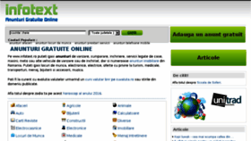 What Infotext.ro website looked like in 2018 (5 years ago)
