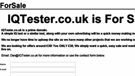 What Iqtester.co.uk website looked like in 2018 (5 years ago)