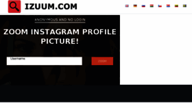 What Izuum.com website looked like in 2018 (5 years ago)