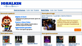 What Igralkin.it website looked like in 2018 (5 years ago)
