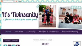 What Itstwinsanity.com website looked like in 2018 (5 years ago)