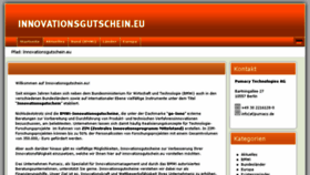 What Innovationsgutschein.eu website looked like in 2018 (7 years ago)