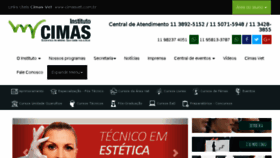 What Institutocimas.com.br website looked like in 2018 (5 years ago)