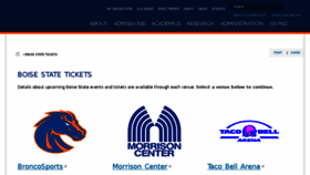 What Idahotickets.com website looked like in 2018 (5 years ago)