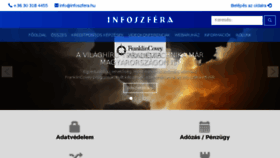 What Infoszfera.hu website looked like in 2018 (5 years ago)