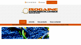 What Isogaine.com website looked like in 2018 (5 years ago)