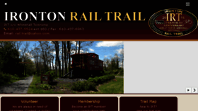 What Irontonrailtrail.org website looked like in 2018 (5 years ago)