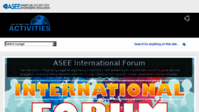 What International.asee.org website looked like in 2018 (5 years ago)