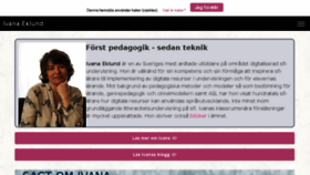 What Ivanaeklund.se website looked like in 2018 (5 years ago)