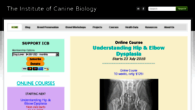 What Instituteofcaninebiology.org website looked like in 2018 (7 years ago)