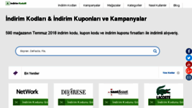 What Indirimkodun.com website looked like in 2018 (5 years ago)
