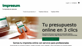 What Impresum.es website looked like in 2018 (5 years ago)
