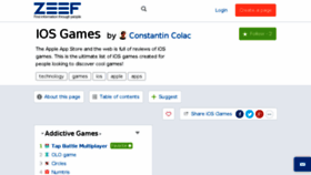 What Ios-games.zeef.com website looked like in 2018 (5 years ago)