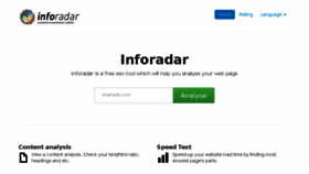 What Inforadar.ru website looked like in 2018 (5 years ago)