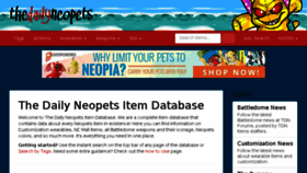 What Items.thedailyneopets.com website looked like in 2018 (5 years ago)