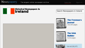 What Irishnewspapers.com website looked like in 2018 (5 years ago)