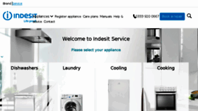 What Indesitservice.co.uk website looked like in 2018 (5 years ago)