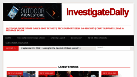 What Investigatemagazine.co.nz website looked like in 2018 (5 years ago)