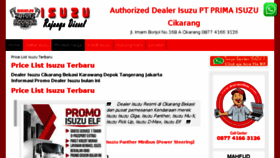 What Isuzuonline.com website looked like in 2018 (5 years ago)