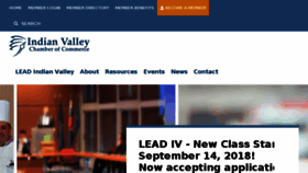 What Indianvalleychamber.com website looked like in 2018 (5 years ago)