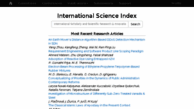 What Internationalscienceindex.org website looked like in 2018 (5 years ago)