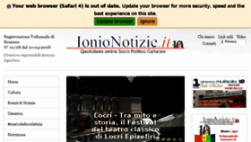 What Ionionotizie.it website looked like in 2018 (7 years ago)