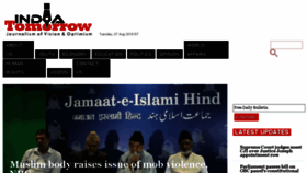 What Indiatomorrow.net website looked like in 2018 (5 years ago)