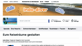 What Indo-divers.com website looked like in 2018 (5 years ago)