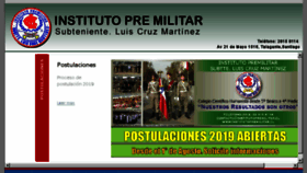 What Institutopremilitar.cl website looked like in 2018 (5 years ago)