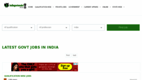 What Indiagovtnaukri.com website looked like in 2018 (5 years ago)