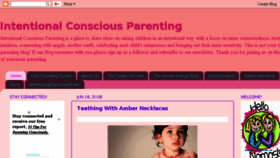 What Intentionalconsciousparenting.com website looked like in 2018 (5 years ago)