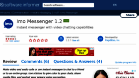 What Imo-messenger.software.informer.com website looked like in 2018 (5 years ago)